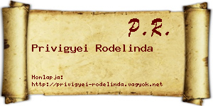 Privigyei Rodelinda névjegykártya